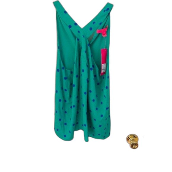 Lilly Pulitzer Rori Halter Top Botanical Green Hotter Spot Polka Dot Sz M - Picture 3 of 6